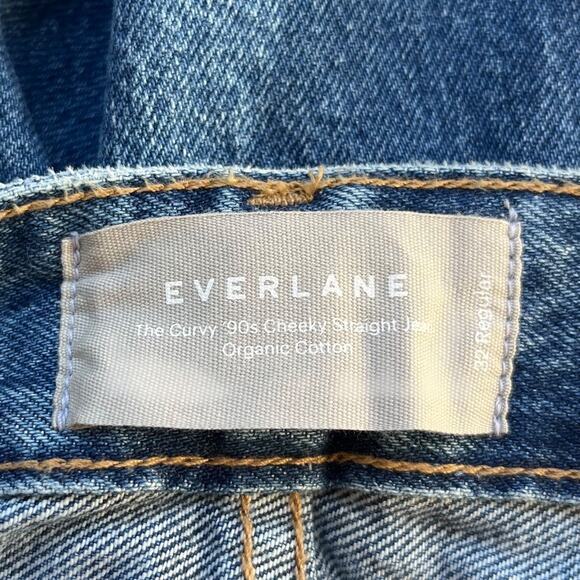NEW Everlane 90's Cheeky Jean Medium Wash Straight Button Fly Cotton Women's 32 - Picture 4 of 7